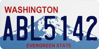 WA license plate ABL5142