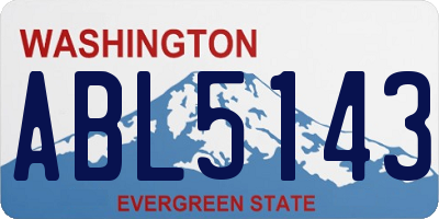 WA license plate ABL5143