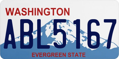 WA license plate ABL5167