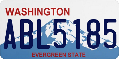 WA license plate ABL5185