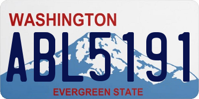 WA license plate ABL5191