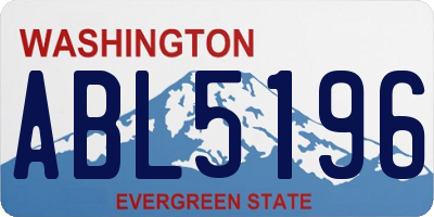 WA license plate ABL5196