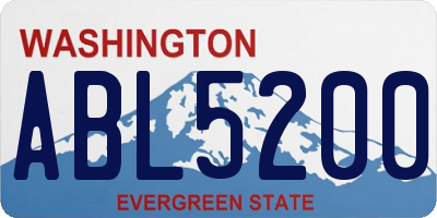 WA license plate ABL5200