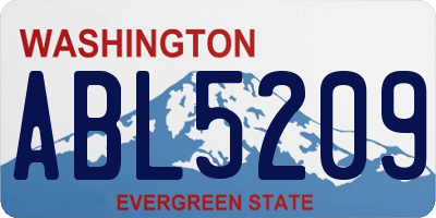 WA license plate ABL5209