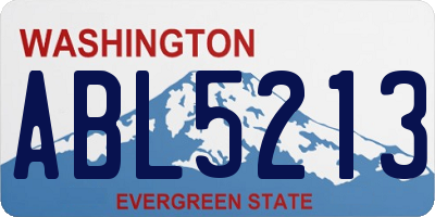 WA license plate ABL5213