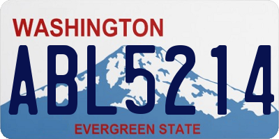 WA license plate ABL5214