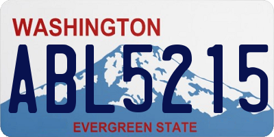 WA license plate ABL5215