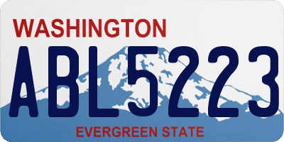 WA license plate ABL5223
