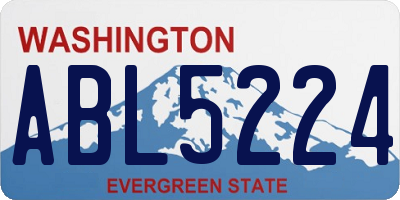 WA license plate ABL5224