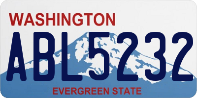 WA license plate ABL5232