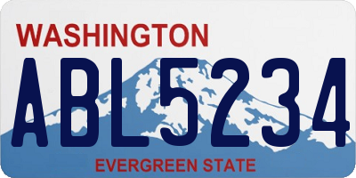 WA license plate ABL5234