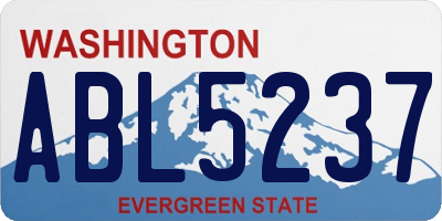 WA license plate ABL5237