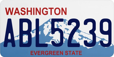 WA license plate ABL5239