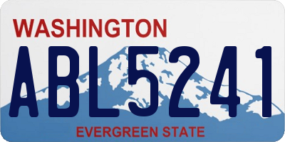 WA license plate ABL5241
