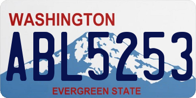 WA license plate ABL5253