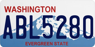 WA license plate ABL5280