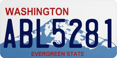 WA license plate ABL5281
