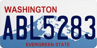 WA license plate ABL5283