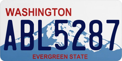 WA license plate ABL5287