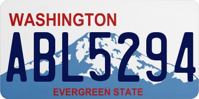 WA license plate ABL5294