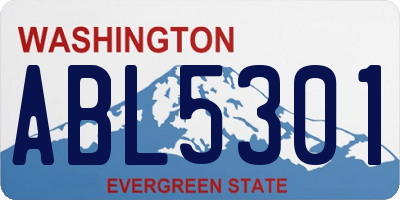 WA license plate ABL5301