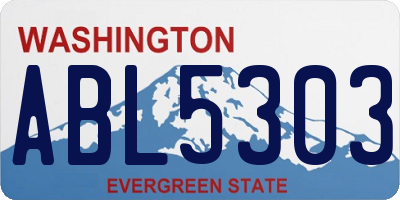 WA license plate ABL5303