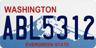 WA license plate ABL5312