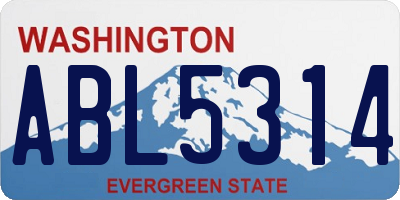 WA license plate ABL5314