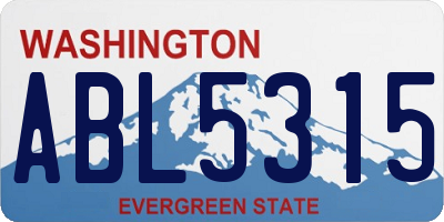 WA license plate ABL5315