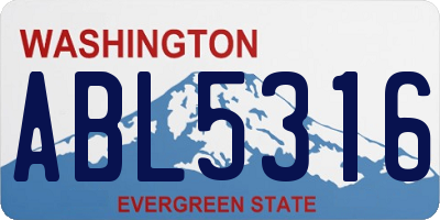 WA license plate ABL5316