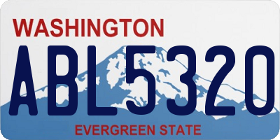 WA license plate ABL5320