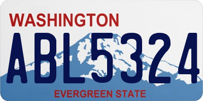 WA license plate ABL5324