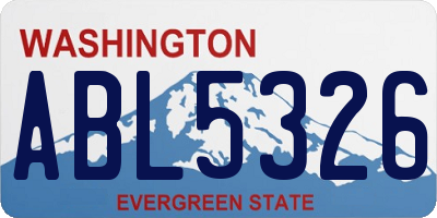 WA license plate ABL5326