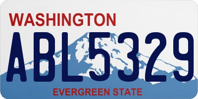 WA license plate ABL5329