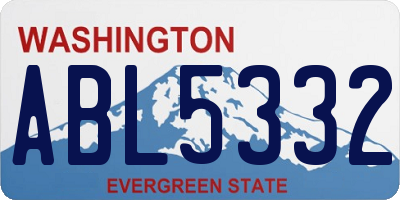 WA license plate ABL5332