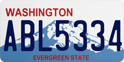 WA license plate ABL5334