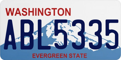 WA license plate ABL5335