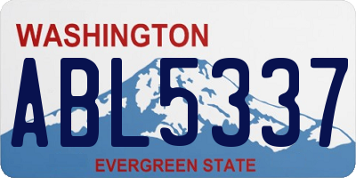 WA license plate ABL5337