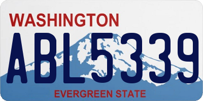 WA license plate ABL5339