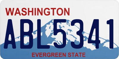 WA license plate ABL5341