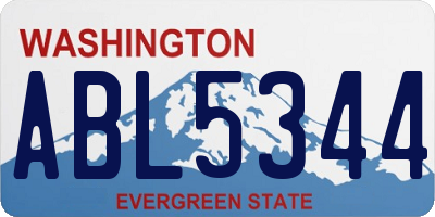 WA license plate ABL5344