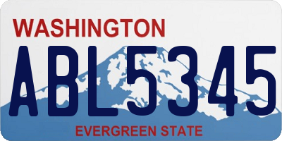 WA license plate ABL5345