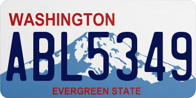 WA license plate ABL5349