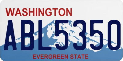 WA license plate ABL5350