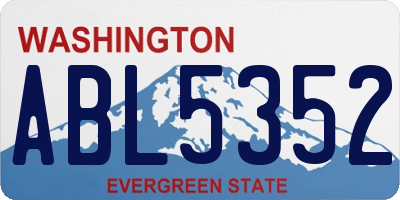 WA license plate ABL5352