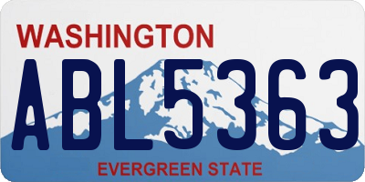 WA license plate ABL5363