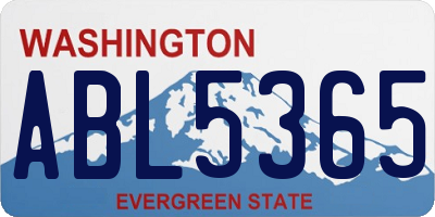 WA license plate ABL5365