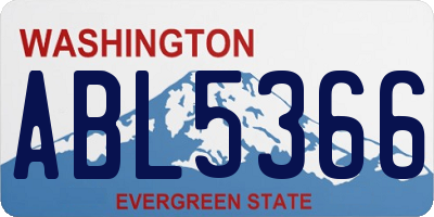 WA license plate ABL5366