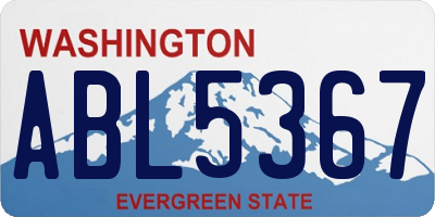 WA license plate ABL5367