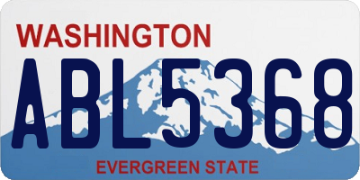 WA license plate ABL5368